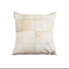 18" X 18" X 5" Classy Natural Torino Kobe Patchwork Pillow