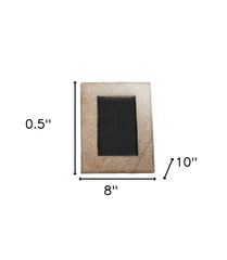 Natural Cowhide Front, Canvas Backing Hanging & Tabletop Picture Frame With Mat