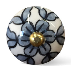 1.5" X 1.5" X 1.5" White Blue And Black Knobs 12 Pack