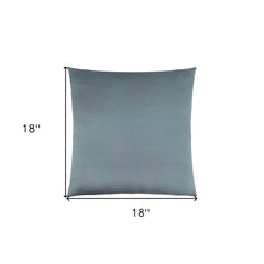 18" X 18" Blue Polyester Zippered Pillow