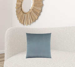 18" X 18" Blue Polyester Zippered Pillow