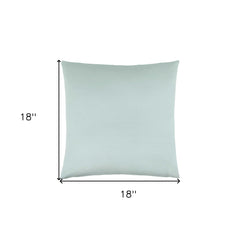 18" X 18" Mint Green Polyester Zippered Pillow