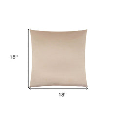 18" X 18" Gold Polyester Zippered Pillow