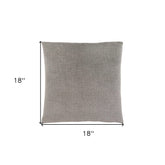 18" X 18" Gray Velvet Polyester Mosaic Zippered Pillow