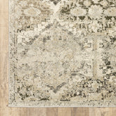 10’ X 13’ Ivory And Gray Floral Trellis Indoor Area Rug