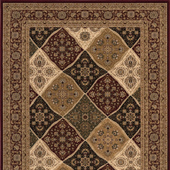3’ x 10’ Red Decorative Diamonds Runner Rug
