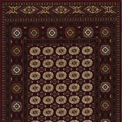 3’ x 13’ Red Eclectic Geometric Pattern Runner Rug