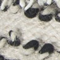 Black and Cream Plaid Super Textured Shag Throw Pillow