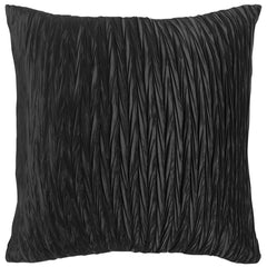 Black Crinkle Pattern Throw Pillow