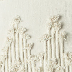 White Shaggy Chevron Throw Pillow