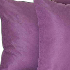 Set Of Two 26" X 26" Purple Polyester Zippered Pillow Cover