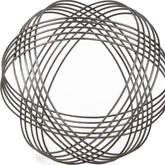 8.5" Gray Metal Decorative Orb