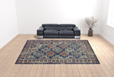 13' X 15' Abstract Power Loom Distressed Area Rug