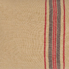 16" X 24" Brown and Red Striped Linen Blend Zippered Pillow