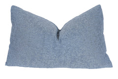 13" X 21" Blue Polyester Zippered Pillow