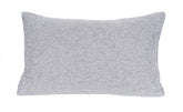 13" X 21" Gray Polyester Zippered Pillow
