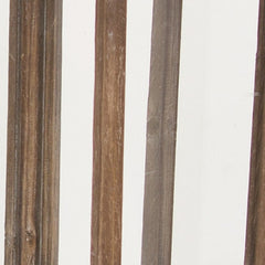 Set of Two Natural Solid Wood Ornate Tabletop Lantern Candle Holders