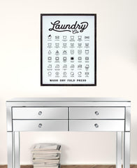 White Solid Wood Laundry Wall Decor