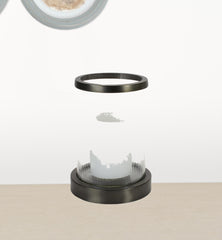 8" Black Flameless Tabletop Hurricane Candle Holder