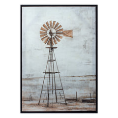 Brown Fabric Windmill Wall Decor