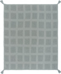 Green Woven Cotton Solid Color Throw Blanket