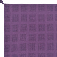 Purple Woven Cotton Solid Color Throw Blanket