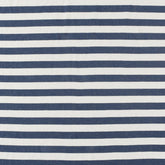 Blue and White Woven Cotton Striped Throw Blanket