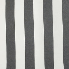 Gray and White Woven Cotton Striped Throw Blanket