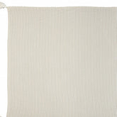 Gray and White Woven Cotton Striped Throw Blanket