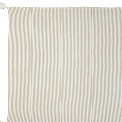 Gray and White Woven Cotton Striped Throw Blanket