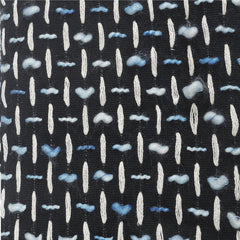 Black and Blue Woven Cotton Geometric Throw Blanket