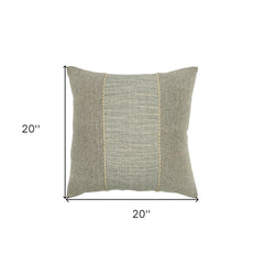 20" Gold and Ivory Cotton Pillow