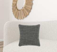 20" Gray Cotton Blend Pillow