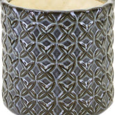 Gray and Brown Set of Two Clay 7.20346 ounce Round Pot Planter