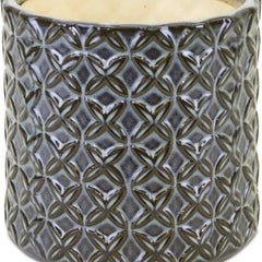 Gray and Brown Set of Two Clay 7.20346 ounce Round Pot Planter