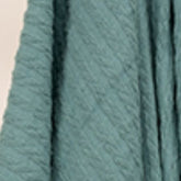 Teal Blue Knitted 100% Cotton Throw Blanket