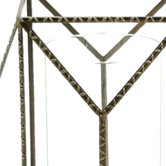 12" Gold Flameless Floor Hurricane Candle Holder