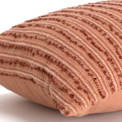 14" X 14" Terra Cotta Cotton Blend Pillow