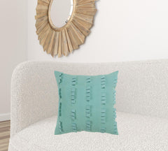 20" Aqua Cotton Pillow