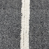 14" X 14" Black and White Cotton Pillow With Tassels Edges