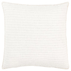 22" White Cotton Pillow