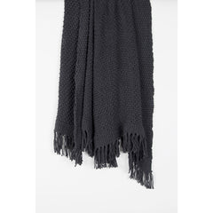 Blue Gray Woven 100% Cotton Throw Blanket