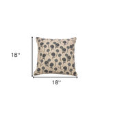 Set Of Two 18" x 18" Beige and Blue 100% Cotton Artichoke Pillow