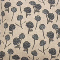 Set Of Two 18" x 18" Beige and Blue 100% Cotton Artichoke Pillow