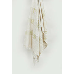 Natural Woven 95% Cotton/5% Acrylic Throw Blanket