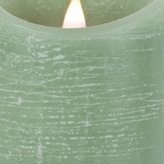 7" Green Flameless Pillar Candle