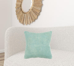 20" Mint Green Cotton Blend Pillow
