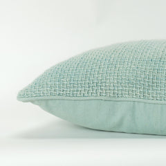 20" Mint Green Cotton Blend Pillow