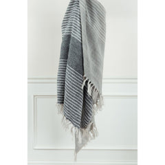 Gray Woven 100% Poly Pet Throw Blanket