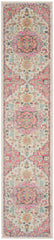 10' Pink and Ivory Oriental Power Loom Runner Rug